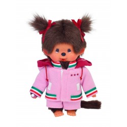 Monchhichi bamse - Pige med pink træningstøj