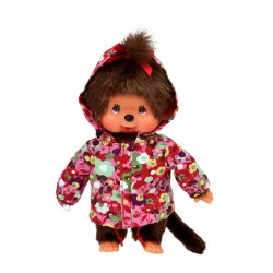 Monchhichi bamse - Pige med blomsterjakke