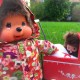 Monchhichi bamse - Pige med blomsterjakke