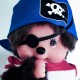 Monchhichi bamse - Dreng i pirat-kostume